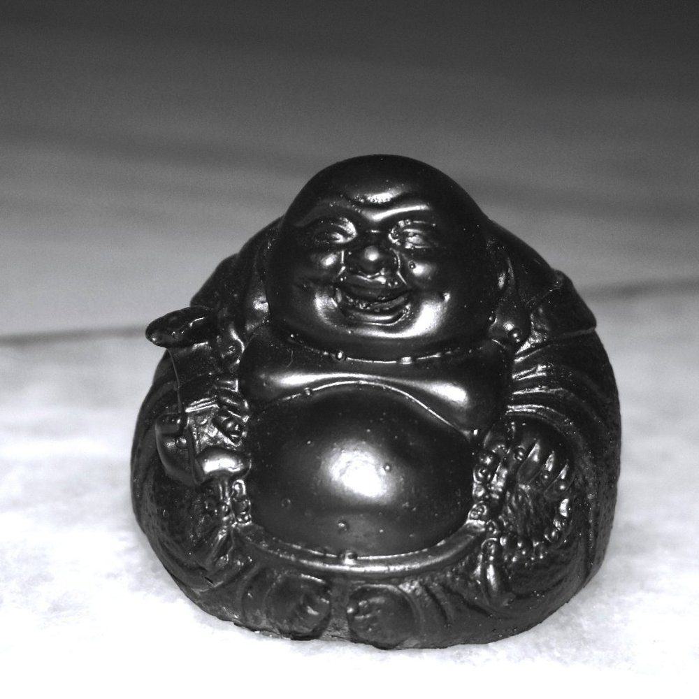 Shungite Happy Buddha Statue